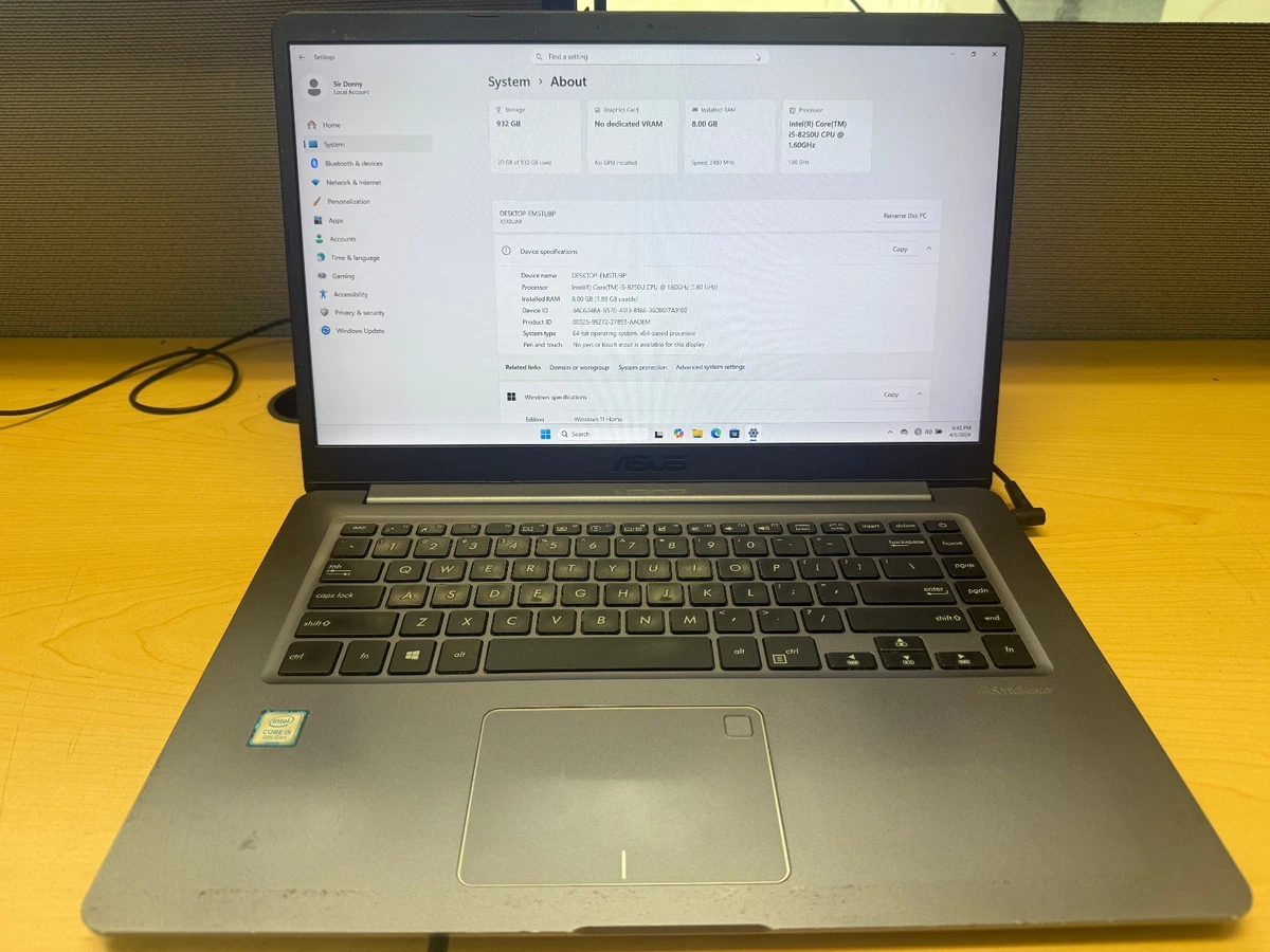 ASUS Intel Core i5 8th Gen. PC Laptops & Netbooks 1 TB SSD
