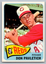 1965 TOPPS #472 DON PAVLETICH REDS