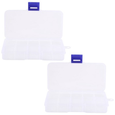2Pcs 10-Slot Tragbare Kunststoff-WiderstäNde Electronic Component Case Box X2E7