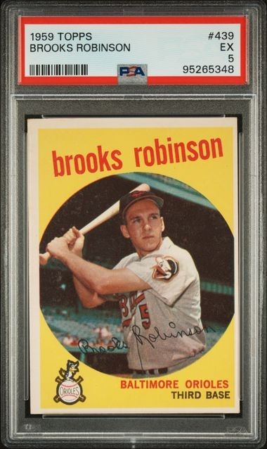 1959 Topps Brooks Robinson #439 Baltimore Orioles Graded PSA 5 EX