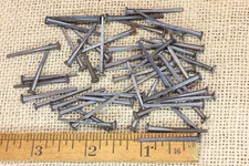 1 1/8” Old Square NAILS 3/16” Head 100 Real 1850’s Vintage Rustic Patina Brads