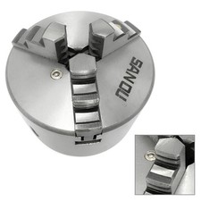 Image of Lathe Chuck K11-160 6 3-Jaw Self-Centering Design 160mm Semi-steel Grinding Jaw