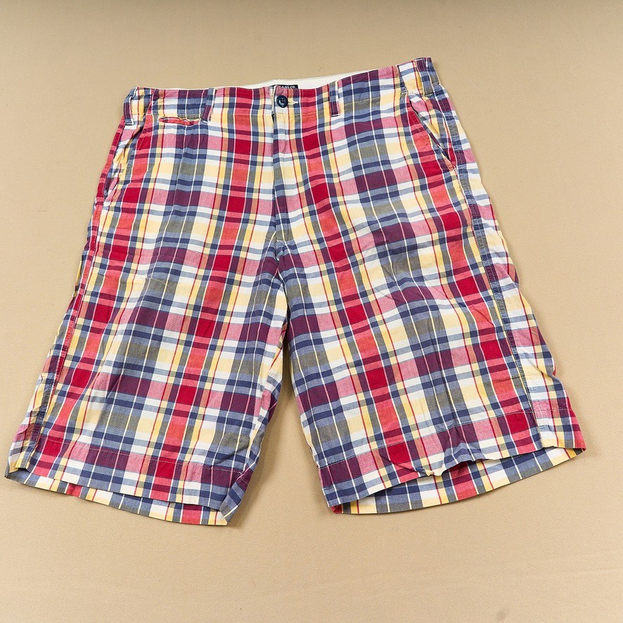 Vintage Polo Jeans Ralph Lauren Madras Plaid Bermuda Shorts Men