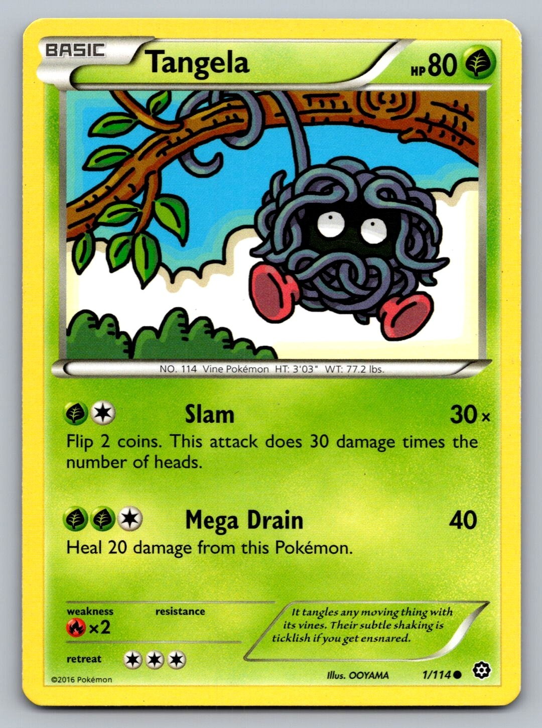 Pokemon TCG XY Steam Siege Tangela #1