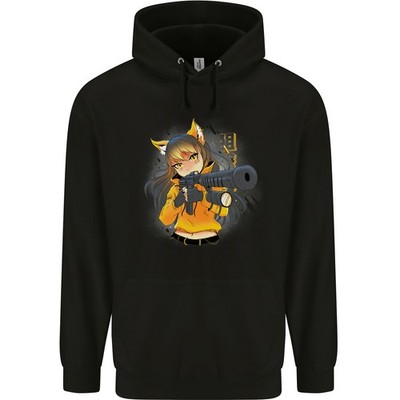 AWDis Kinder Anime Gun Girl Hoodie Pullover Jungen Kapuze Multicolor