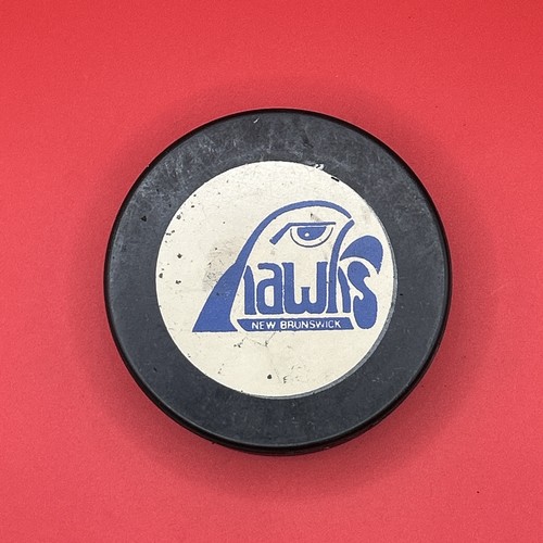 Vintage Hockey Puck. New Brunswick Hawks Were Steins From 1978-1982 In The AHL.