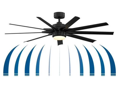 56" Fanimation Odyn Custom Black LED Smart Ceiling Fan - Picture 4 of 9