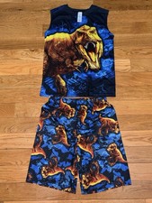 NWOT The Childrens Place/PJ Place Boys Size 10/12 Dinosaur Pajamas Sleeveless