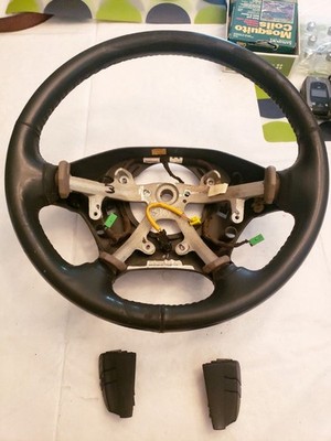 03 DODGE RAM LEATHER WRAPED STEERING WHEEL W/RADIO BUTTONS D SPLINE