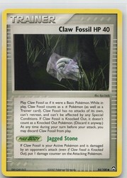 Claw Fossil 84/108 EX Power Keepers Common Trainer