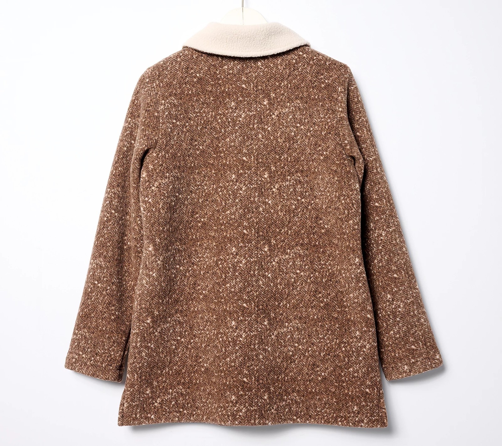 NWT DENIM & CO. ADAPTIVE HERITAGE FLEECE BONDED JACKET, RICH RUST, SMALL