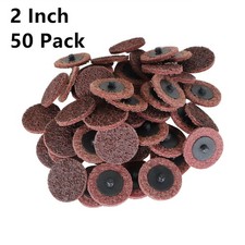 50 Pcs Grinder Sanding Pads 2 Medium Surface Conditioning Discs Roll Lock Die