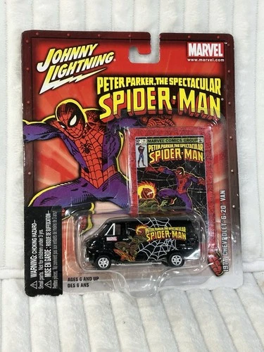 johnny lightning diecast spiderman 1/64 Scale Van Vintage Hot Wheels Mint New