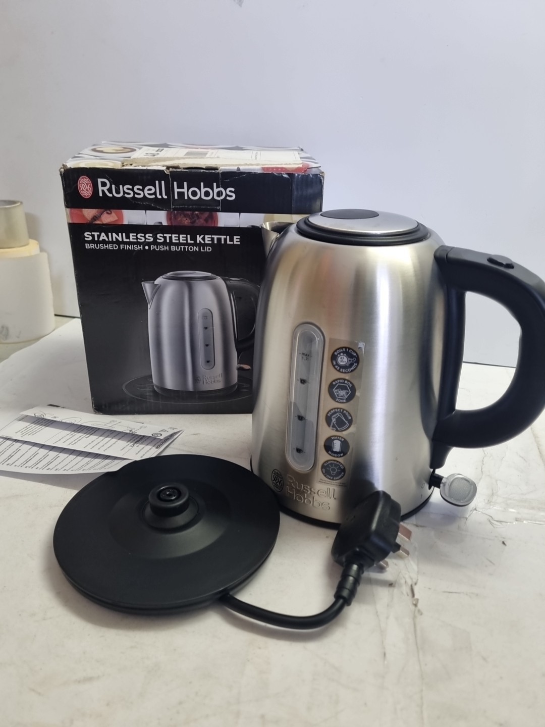 Russell Hobbs 3000W 1.7L Stainless Steel Electric Kettle