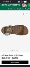 Kids Size 11 Salt Water Sandals Dark Brown Leather