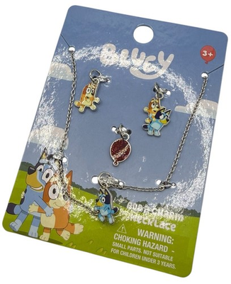 #ad NWT Bluey Bingo Add A Charm Necklace Set $16.99