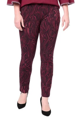 Susan Graver Weekend Premium Stretch Ava Slim Ankle Pants Swirl
