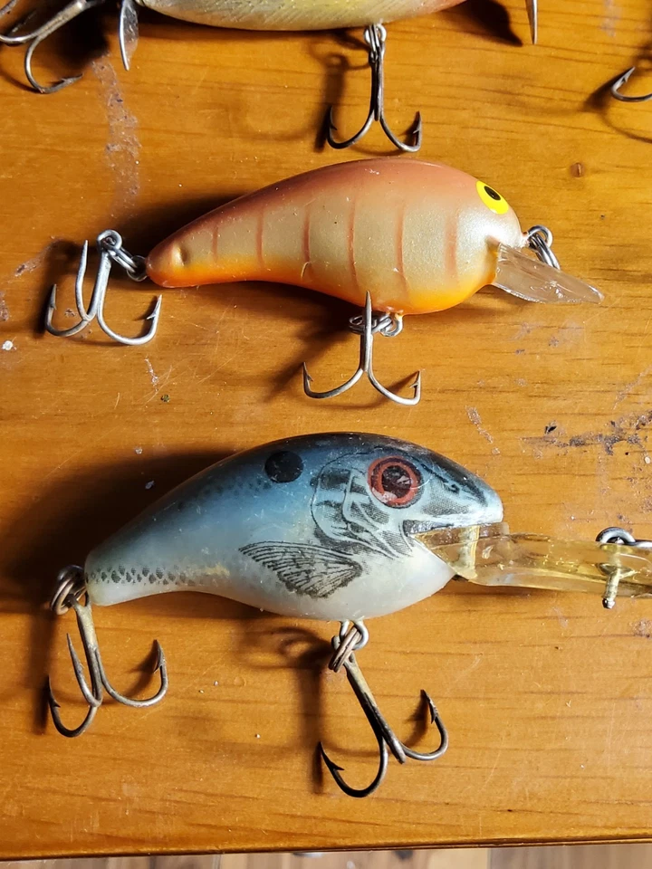 🎣 Lot of 10 Vintage Crankbait Fishing Lures – Bomber, Rebel, Deep & Shallow - Image 2 of 4
