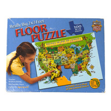 Master Pieces Really Big 2 x 3 Floor Puzzle Map of United States EUC