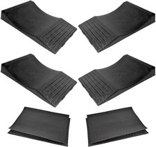 Heavy-Duty Flat-Free Tire Ramps - USA Made, Set of 4, Supports 10 Tons