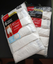 11 PAIR Hanes Men's 3XL Boxers White Tagless Cotton Soft  Breathable Flex Waist