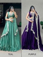 PARTY LEHENGA PAKISTANI WEAR DESIGNER CHOLI LENGHA INDIAN WEDDING BOLLYWOOD NEW