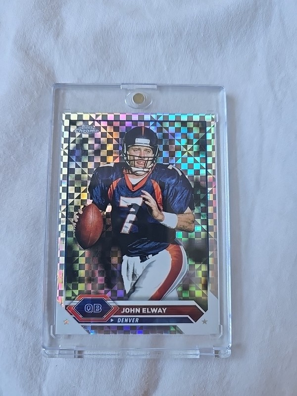 2023 Topps Composite - Topps Chrome John Elway #7 X-Fractor Denver Broncos