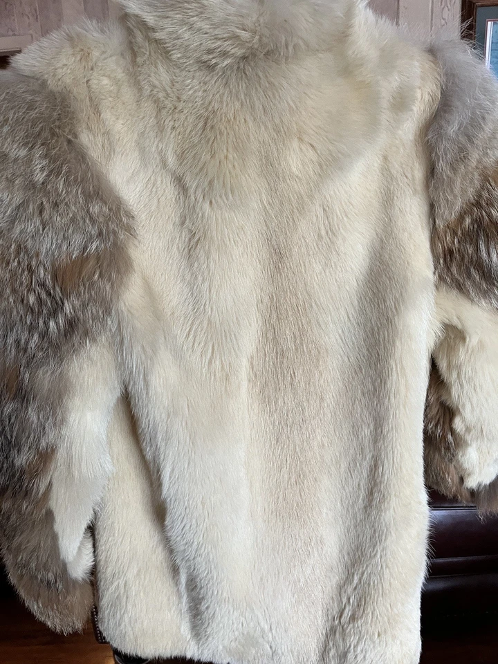 Abrigo de piel vintage coyote conejo pequeño Foto 4 de 4