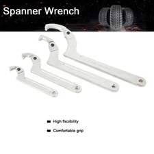 4 pcs Spanner Wrench Adjustable Spanner Hook Wrench for Hydraulic Ram Cylinder