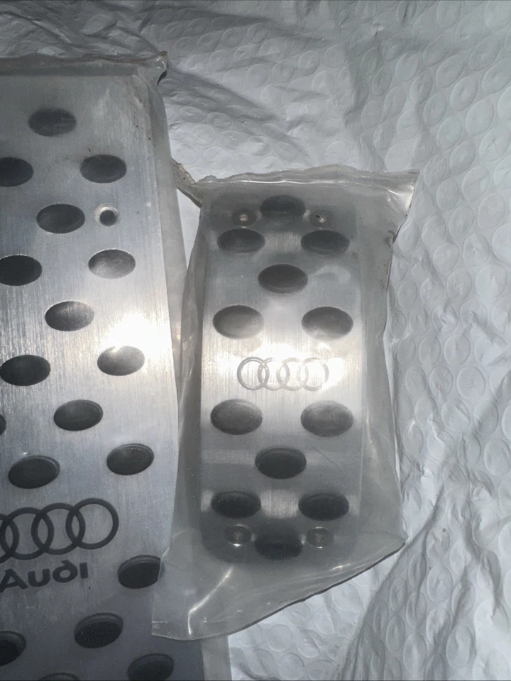 Audi S5 Brushed Stainless Pedal Cap - Brake And Foot Rest With Emblem True OEM - Image 4 of 4