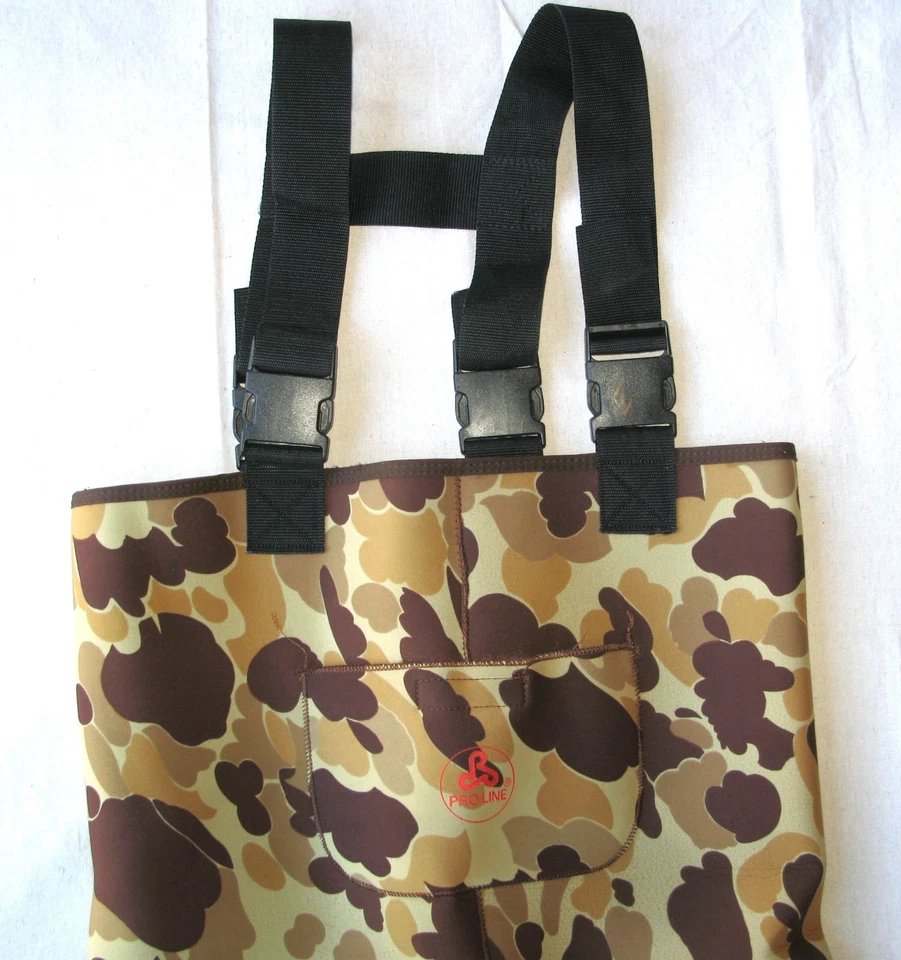 Pro Line Neoprene Hunting Suspenders Chest Waders Adult Large Camouflage - Image 2 of 4