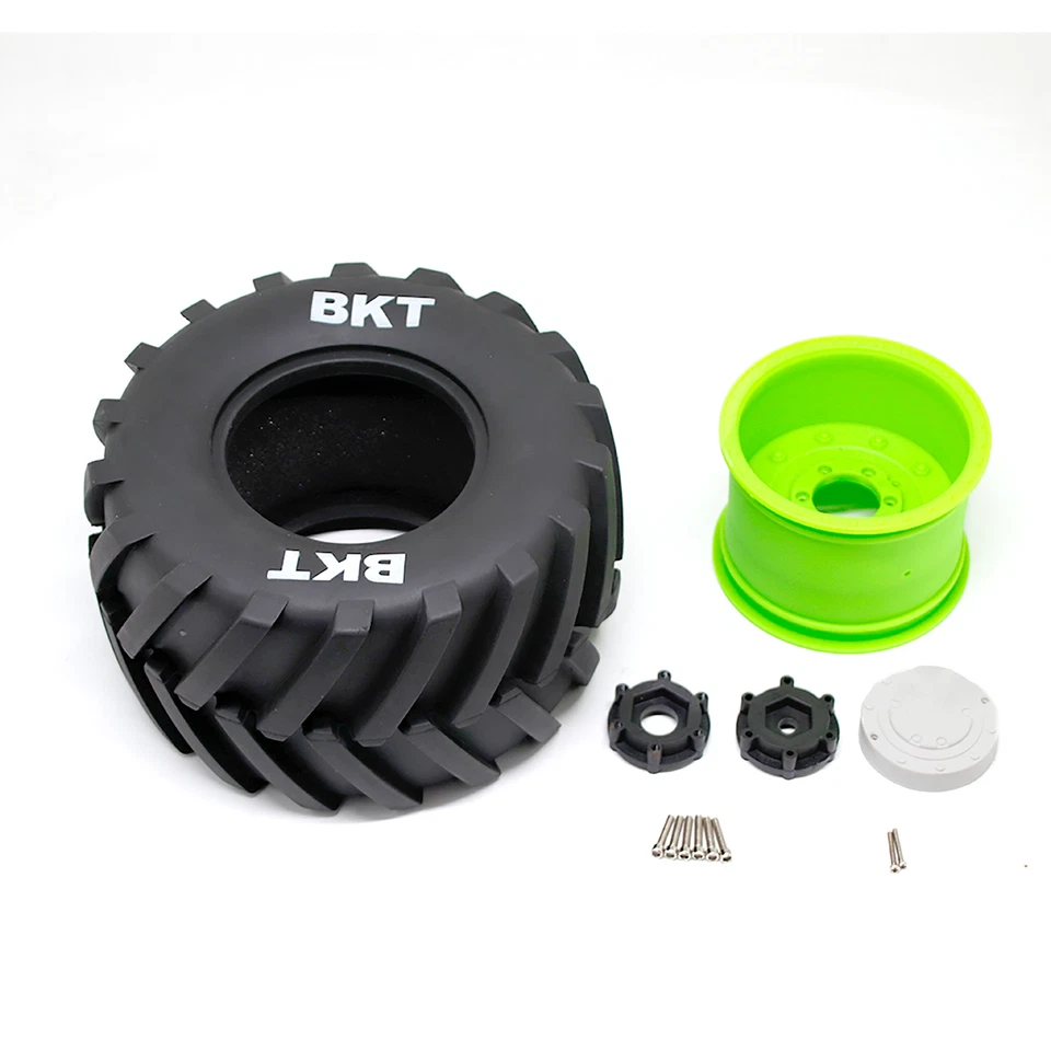 Ruedas de 173 mm neumáticos buje de 17 mm para 1/8 LOSI USA-1 RC Bigfoot Monster Truck verde Foto 4 de 4