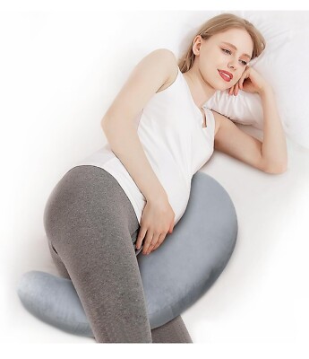 HOMCA Pregnancy Pillows for Sleeping Comma- Shape, Memory Foam Maternity Pillow
