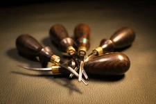 Professional Ebony Blackwood Leather Craft Edge Bevelers Edger Skiver Tools