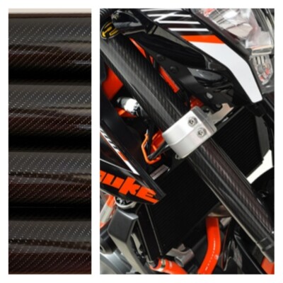 Fork Skins Guards Covers Glossy Carbon Fiber Graphics Kawasaki Ninja ZX6R ZX7R 