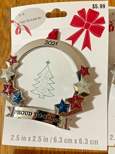 Studio Deko Weihnachtsschmuck Rahmen 2021 PROUD TO SERVE 4er Set - Bild 2 von 4