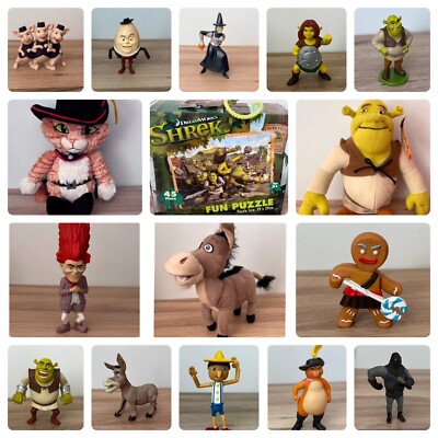 DREAMWORKS SHREK - Actionfiguren aussuchen Stofftiere Gingy Fiona Esel Humpty etc.