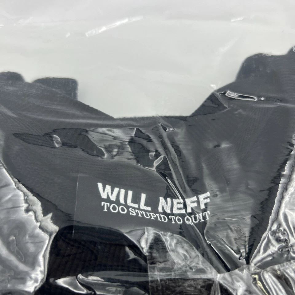NUEVO en bolsa - Will Neff - Demasiado estúpido para dejarlo *Negro cuello redondo* Talla mediana Foto 2 de 4