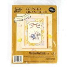 Something Special Counted Cross Stitch Sleeping Boy Bunny #50744