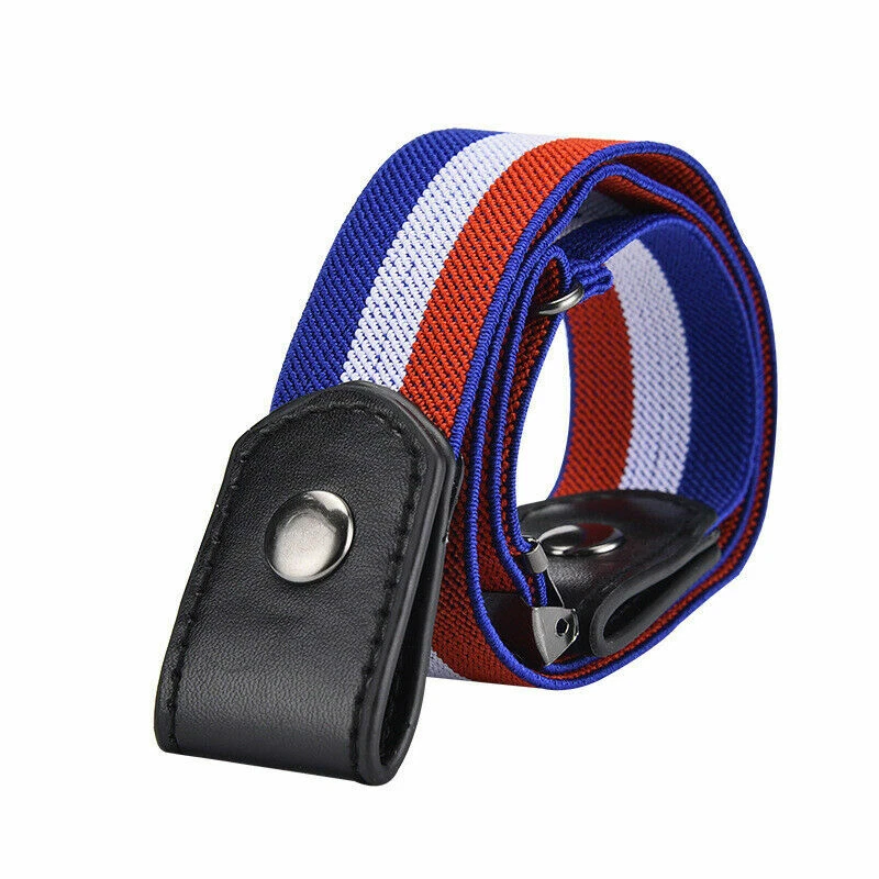 Cinturón invisible elástico sin hebillas para jeans sin abultamiento sin problemas cuero PU EE. UU. Foto 2 de 2