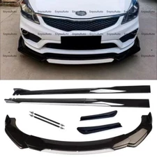 For Kia Optima Black White Front Bumper Lip 86" Side Skirt Rear Bumper Lip