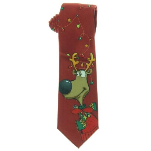 Christmas NeckTie John Ashford Red Color. New Tie