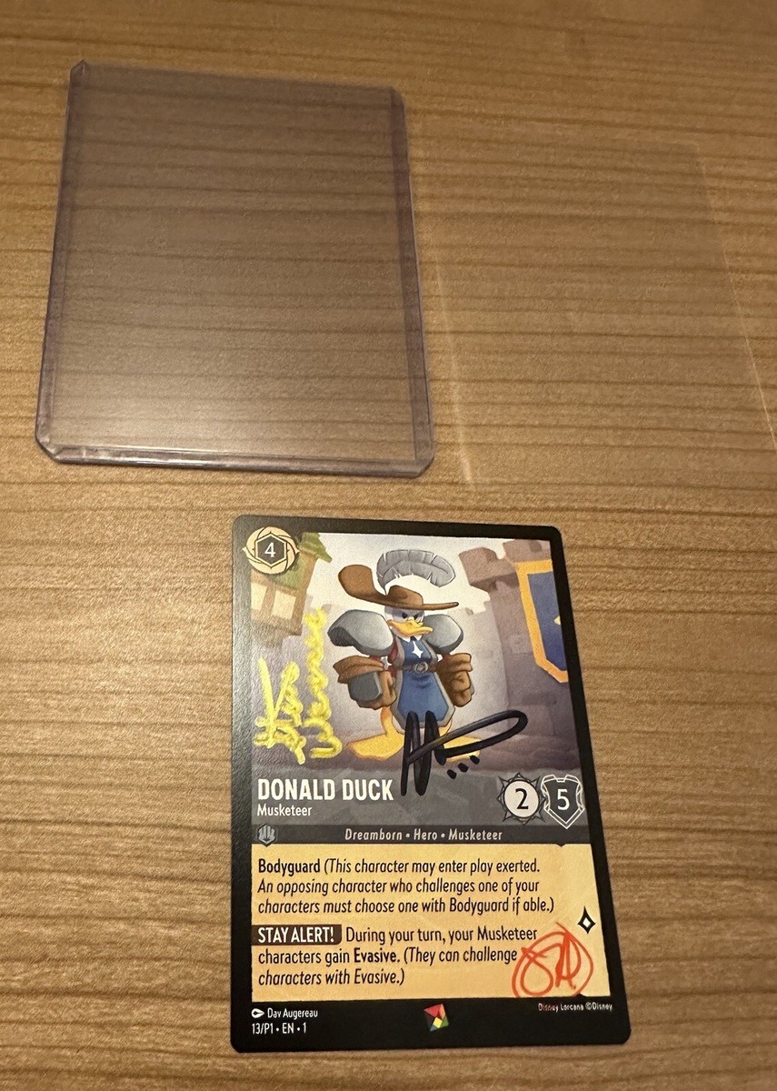 Disney Lorcana Donald Duck Musketeer Spiel Germany Promo