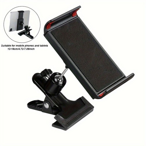 1pc Adjustable 360° Rotating Universal Stainless Steel Phone/Tablet Holder Clam - Picture 7 of 7