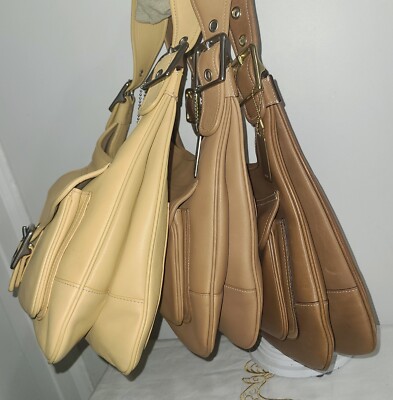 ショルダーバッグ Vintage Coach Double Pocket Saddle Bag NWT Coach CE567 Morgan Saddle Bag In Colorblock Brown & Black Gold