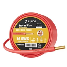 Syston 14AWG Tracer Wire 600V Bare Copper Direct Burial For Underground Pipeline