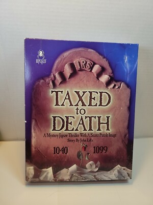 Taxed to Death Puzzle IRS BePuzzled Mystery Thriller 1000 Pc Story by John Lutz