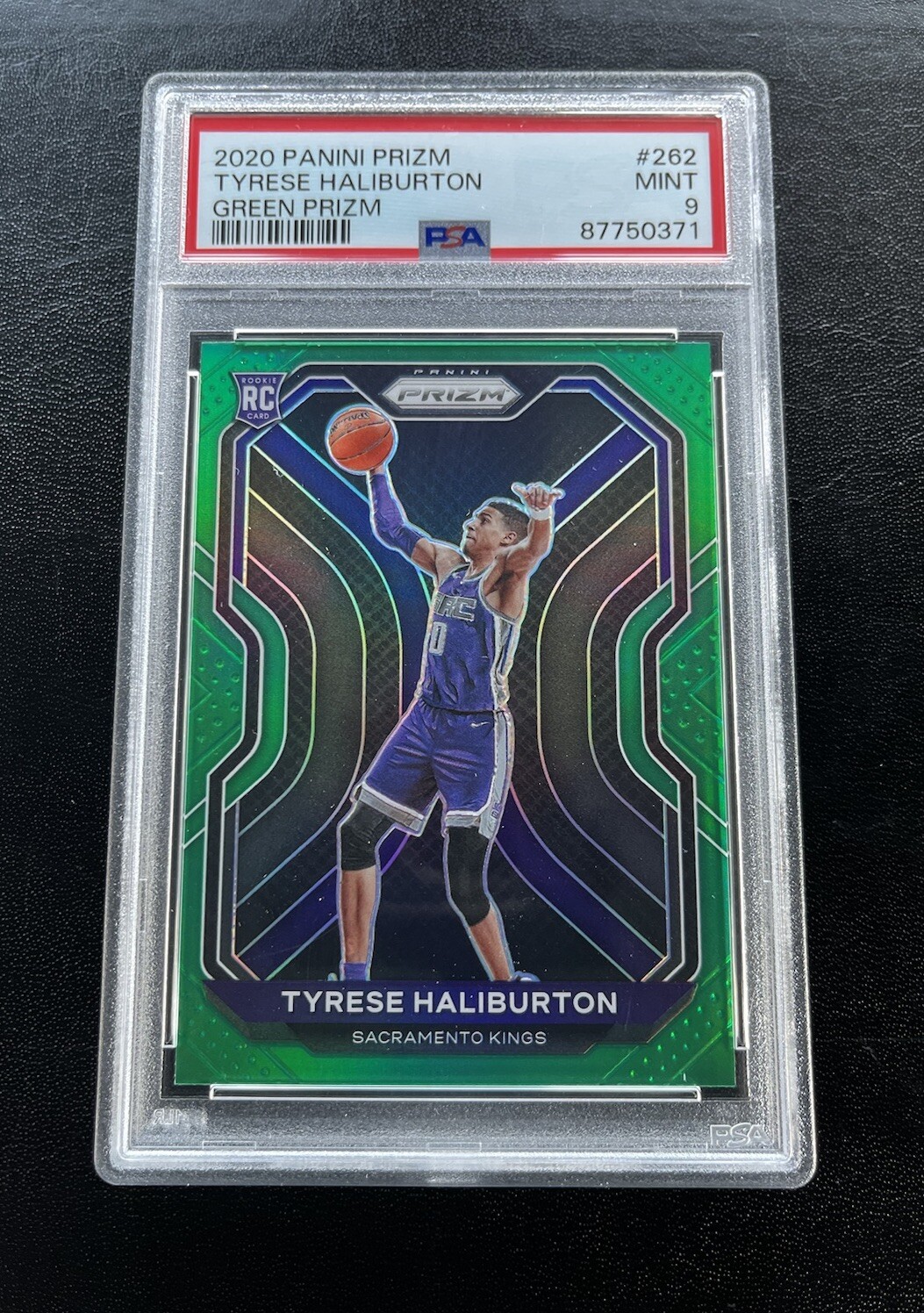 Tyrese Haliburton 2020 Prizm #262 Green PSA 9 Rookie
