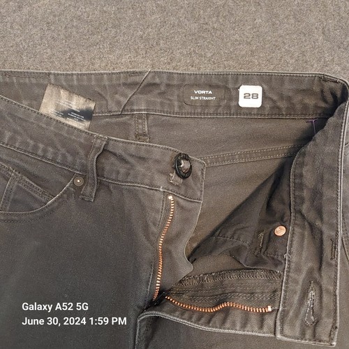 Volcom Black Vorta Slim Fit Jeans Size 28 Inseam 28 - Picture 3 of 8