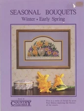 Country Cross Stitch Seasonal Bouquets Winter and Spring Single Pattern Book 50